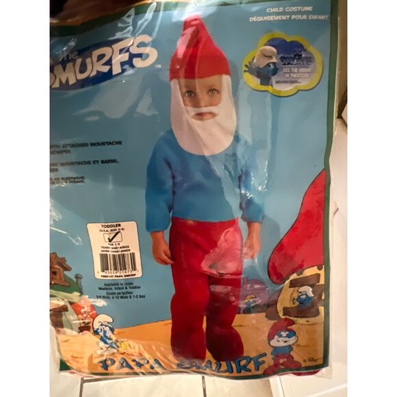 Smurfs Papa Smurf Baby Costume Size Toddler Size 2-4 - Picture 6 of 6
